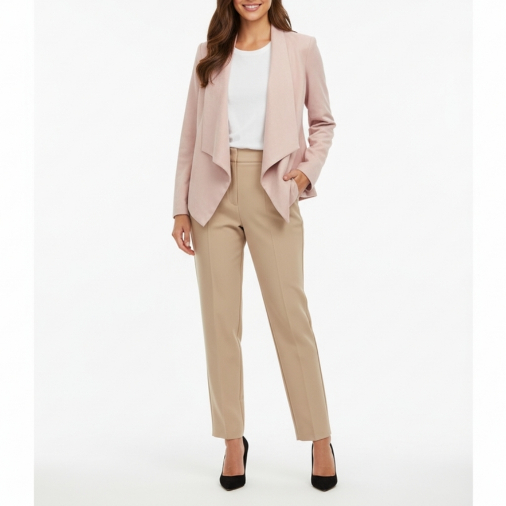 🟣 XS BCBGMaxAzria Pink Blazer with Waterfall Front - Picture 9 of 9